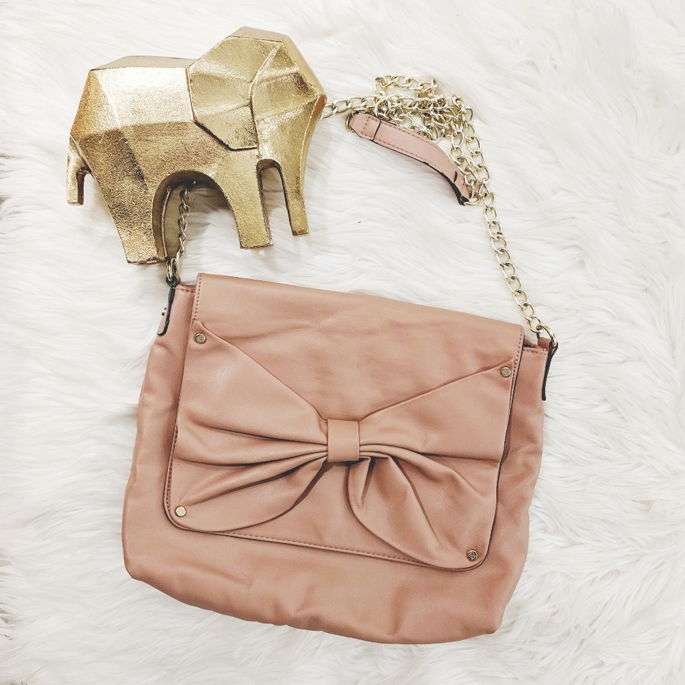Blush Sam & Libby shoulder bag with bow design